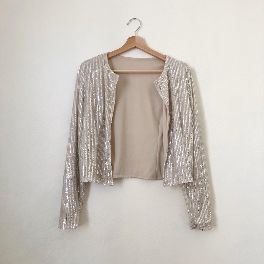 unbranded sequin open front bolero / jacket